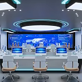 modern command center 3d model