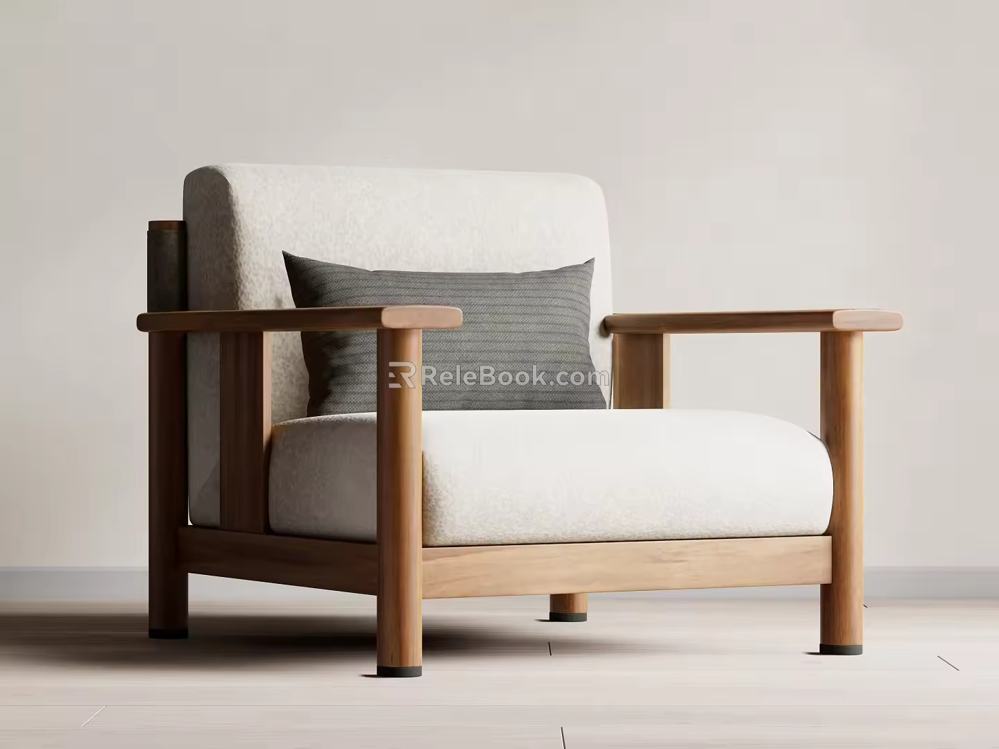 Log-style leisure chair 3d model