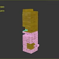 Intricate Tall Stacked Wooden Blocks Structure With Holes And Layered Design