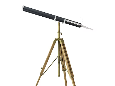 Durable High Quality Commercial Equipment Professional Telescope with Golden Tripod Stand 3d model