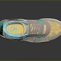 Turquoise Pastel Pink Gray Sneakers With Mesh Upper White Sole Modern Stylish Design