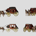 European-style carriage 3d model