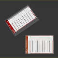 Transparent Boxes Decorative Ornament Set With White Cards Red Borders And IVD Labels