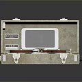 Vintage Computer Data Storage Equipment With Tape Reels Portable Case And Small Screen