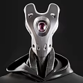 Game and Movie Character Robot with Silver Metallic Wearing Black Hoodie Shorts Front Back Views