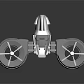 Modern Personal Flying Device With Dual Propellers And Cockpit Seat Structure 3d model