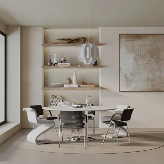 Modern table combination 3d model