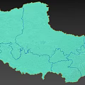 Detailed 3D Terrain Map Showing Mountain Ranges Lakes And Topographical Features