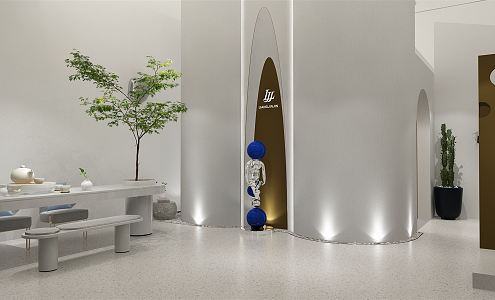 Modern Hall Store Front Hall 3d model