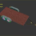 Flatbed Utility Trailer With Wooden Deck Metal Frame And Dual Wheels
