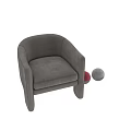 Stylish Red Velvet Accent Chair With Modern Armrests And Comfortable Seat For Contemporary Living Spaces