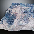 Detailed 3D Terrain Model Showcasing Mountain Ranges Valleys And Topographic Details