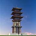 Chinese Tower Sui Dynasty Tower 3d model