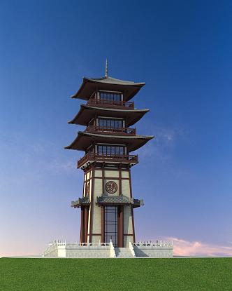 Chinese Tower Sui Dynasty Tower 3d model