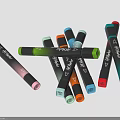Assorted Colorful MAXPEN Markers With Multicolored Caps And Pen Bodies For Household Use