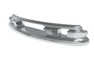 Silver Chrome Automotive Decorative Trim Component With Sleek Surface And 3D Rendered Design 3d model