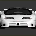 White Sports Car With Sleek Aerodynamic Design And Rear Spoiler