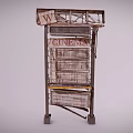 Commercial Metal Display Rack With Multi-layer Grid Baskets And B'E Sign
