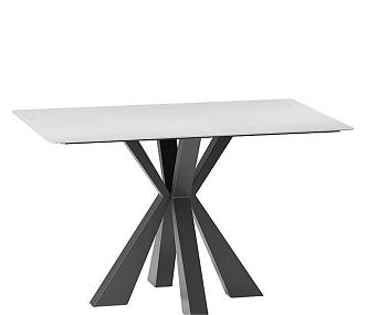 Modern Minimalist Table Dining Table White Square Table Iron Frame Table 3d model