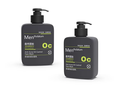 Men's Mentholatum Anti Oil Control And Anti Acne Facial Cleansers 3d model