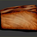 Juicy Orange Red Roasted Meat Chunk With Charred Surface And Tender Texture