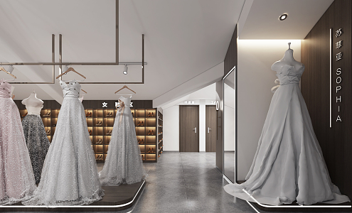 Modern Bridal Shop 3d model