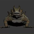 Realistic Spiny Lizard With Detailed Textured Skin And Sharp Spines 3d model