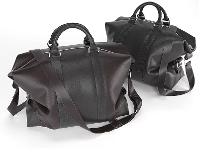 Stylish Leather Bags With Handles And Shoulder Straps 3d model