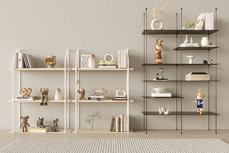 Modern Shelf Bookshelf Bookcase 3d model