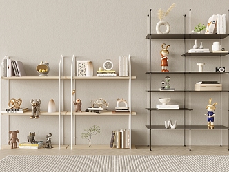 Modern Shelf Bookshelf Bookcase 3d model