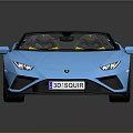 Blue Convertible Sports Car With Yellow Interior And Sleek Exterior Design