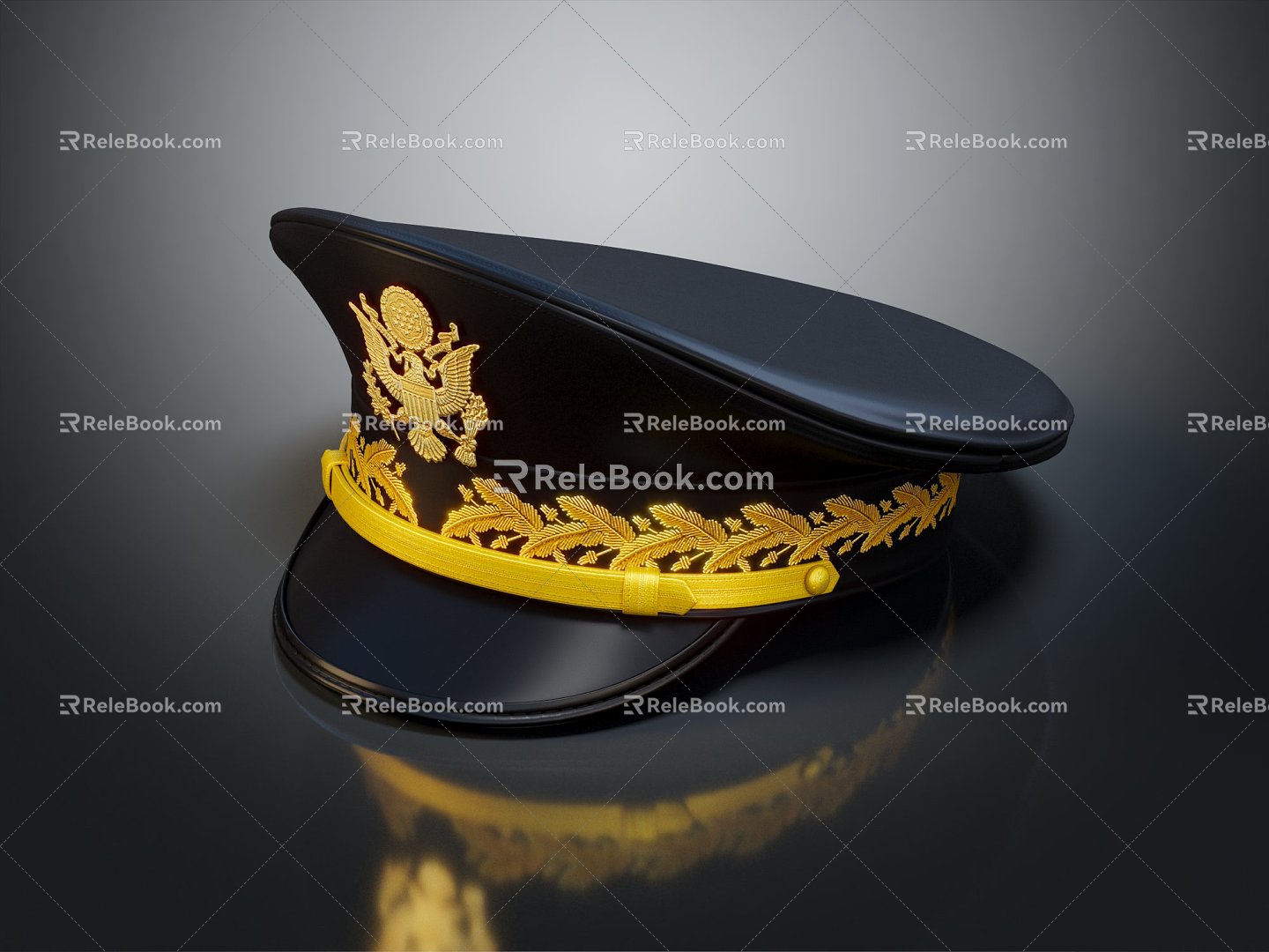 Modern Hat General Hat Officer Hat 3d model