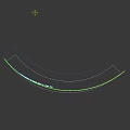 Modern Information Reception Desk Interior Design With Green Strip Lighting And Metallic Finish
