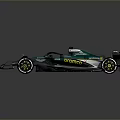 Green And Black Formula 1 Car With Aerodynamic Design And Cognizant Logo