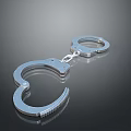 Silver Metal Handcuffs With Reflective Surface Closed Design For Daily Household Use
