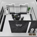 HF cp Showroom Interior With Display Racks And Mannequins For Product