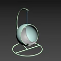 Modern Hanging Swing Chair With Circular Seat And Metal Stand Design