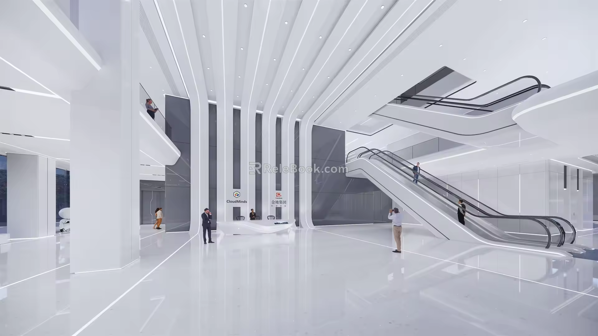 Modern Hall Reception Hall Reception 3d model