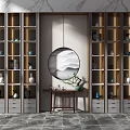 Modern Wooden Bookcase With Glass Doors And Storage Shelves For Home Decor