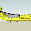 Yellow NORD AIRWAYS Passenger Plane With Twin Propeller And N702 Registration