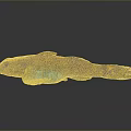 Colorful Shiny Fish Decorative Figurine With Blue Yellow Scales For Home Decor
