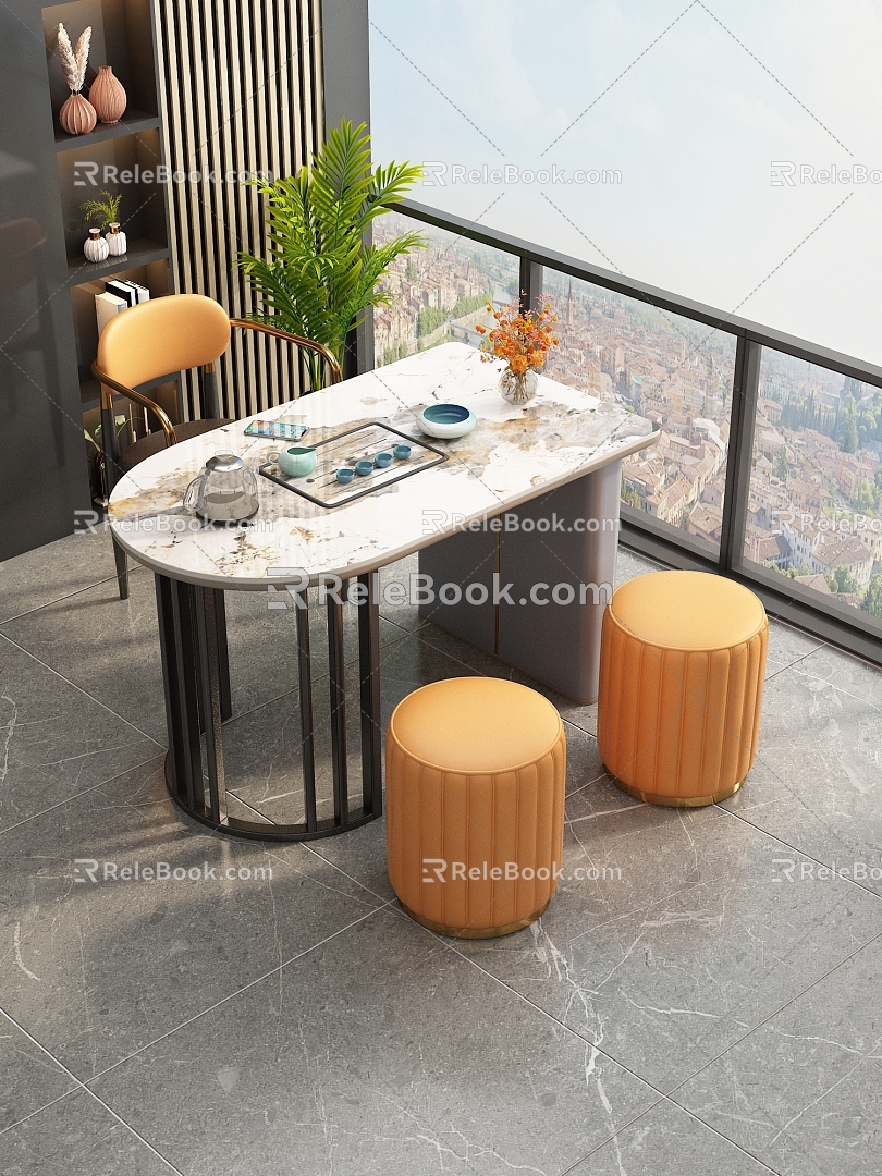 Simple Light Luxury Tea Table 3d model