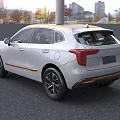 White HAVAL SUV Featuring Modern Front Grille And Orange Accents Design