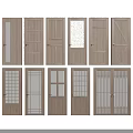 Stylish Swing Doors with Various Glass Panels and Wooden Designs for Home Interior Decor