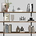 Laminate Storage Rack Solid Wood Laminate Bookshelf Solid Wood Storage Rack L-shaped Laminate Shelf Laminate Bookshelf Modern Decorative Rack Bookshelf Book Ornaments 3d model