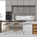 Light Luxury Bar Chair Combination Cabinet Bar Chair Combination Island Bar Table Dining Table and Chair Combination Home Bar Breakfast Table Open Style 3d model