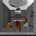 Modern Hotpot Restaurant Interior With Stylish Lighting Seating Area And Decor