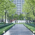Central axis view wall 3d model