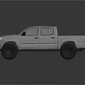 White Toyota Pickup Truck With Black Tires And Cargo Bed Design
