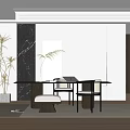 Modern study 3d model